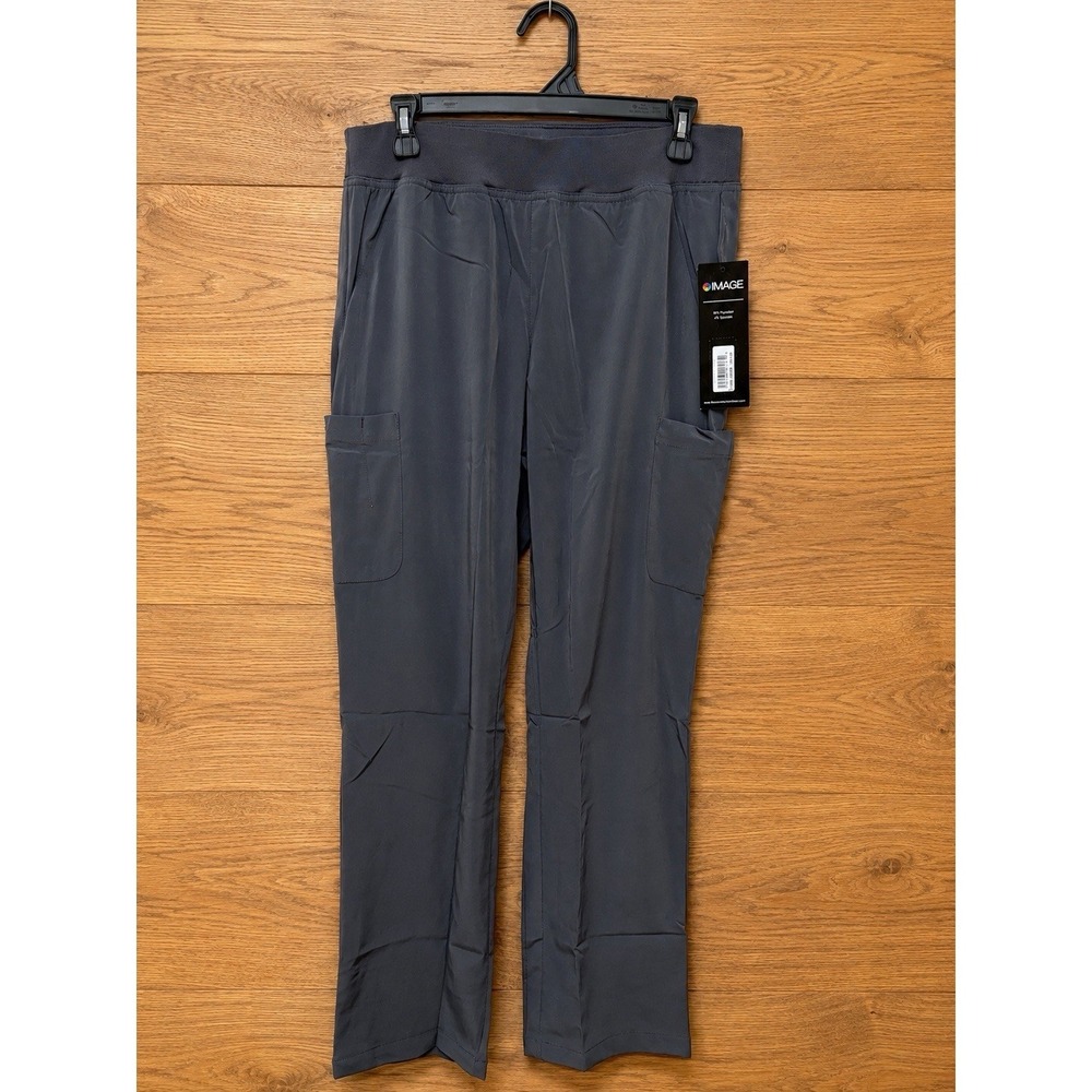 Image By Alexander Uniform Women's Stretch Waistband Scrub Pants Medium Pewter